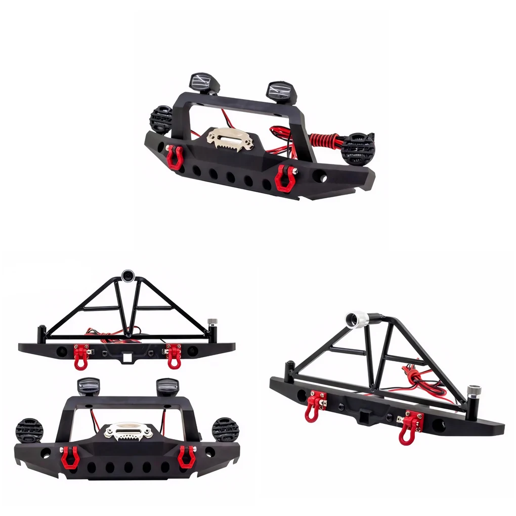 

RCGOFOLLOW прочный передний бампер из алюминиевого сплава износостойкий передний бампер Rc для 1/8 1/10 Axial TRX4 SCX10 90046 SCX24