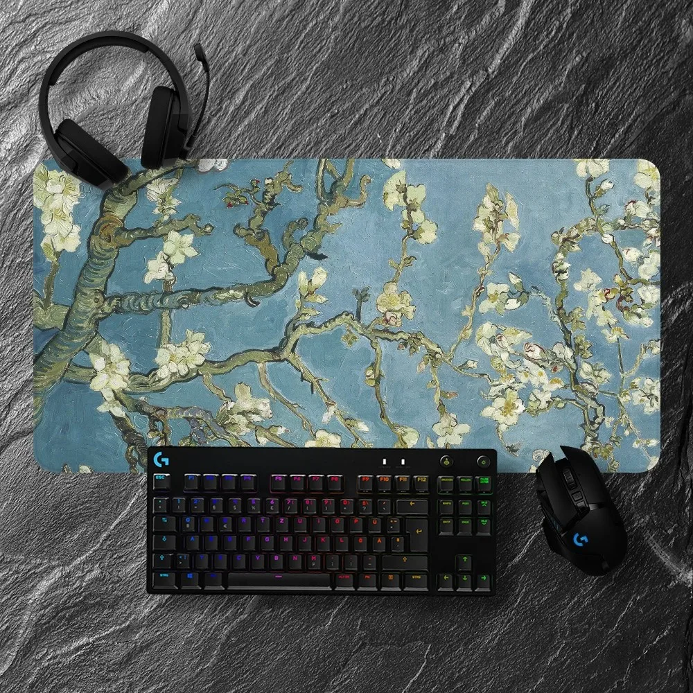 Van Gogh The Starry Night Art Mousepad Non-slip Lockedge Office Student Gaming Thickened Large Writing Pad Cushion 2