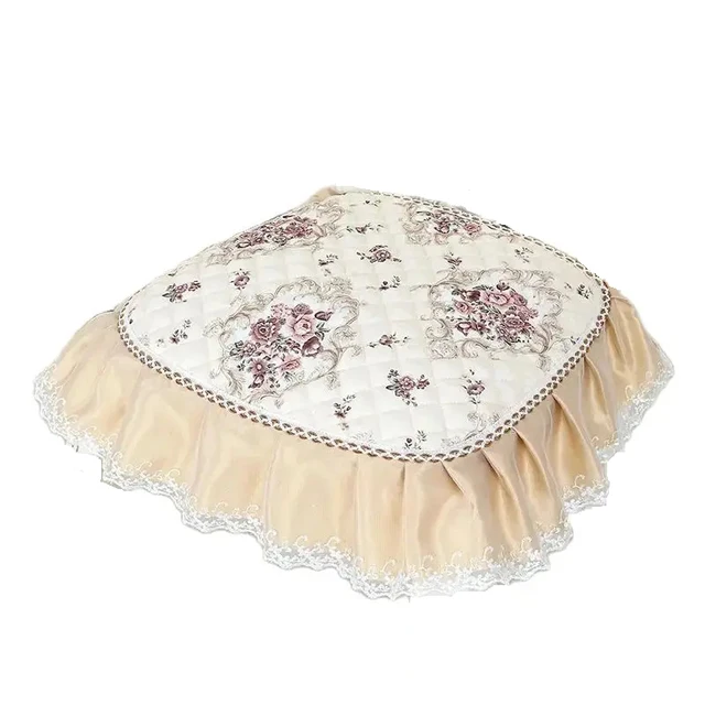 European Style Dining Chair Mat Home Decorative Jacquard Cushion Non-slip Cushion with String Horseshoe Shaped Seat Cushion 2