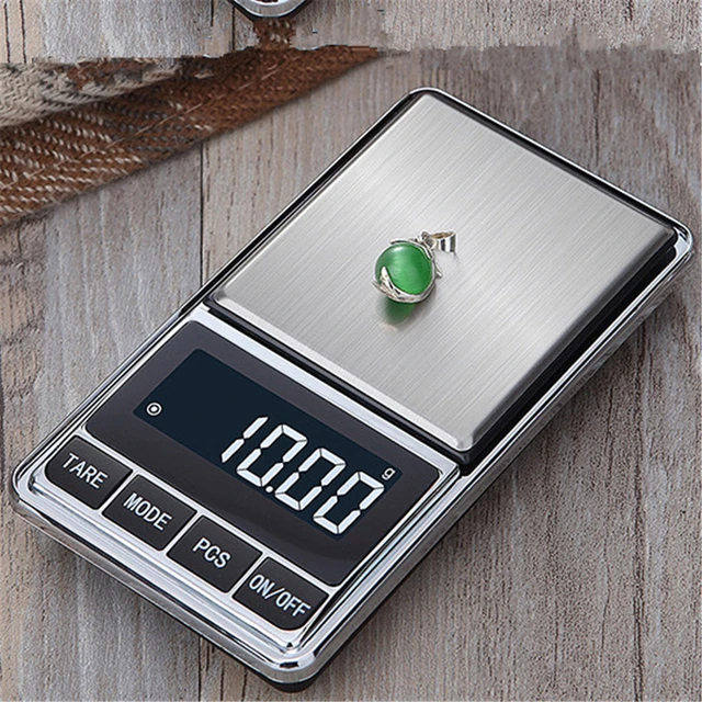 Digital Precision Gram Scale, 0.001oz/0.01g 500g Mini Pocket Scale,  Portable Electronic Weight Jewelry Scales, Tare, Auto Off, Stainless Steel,  White