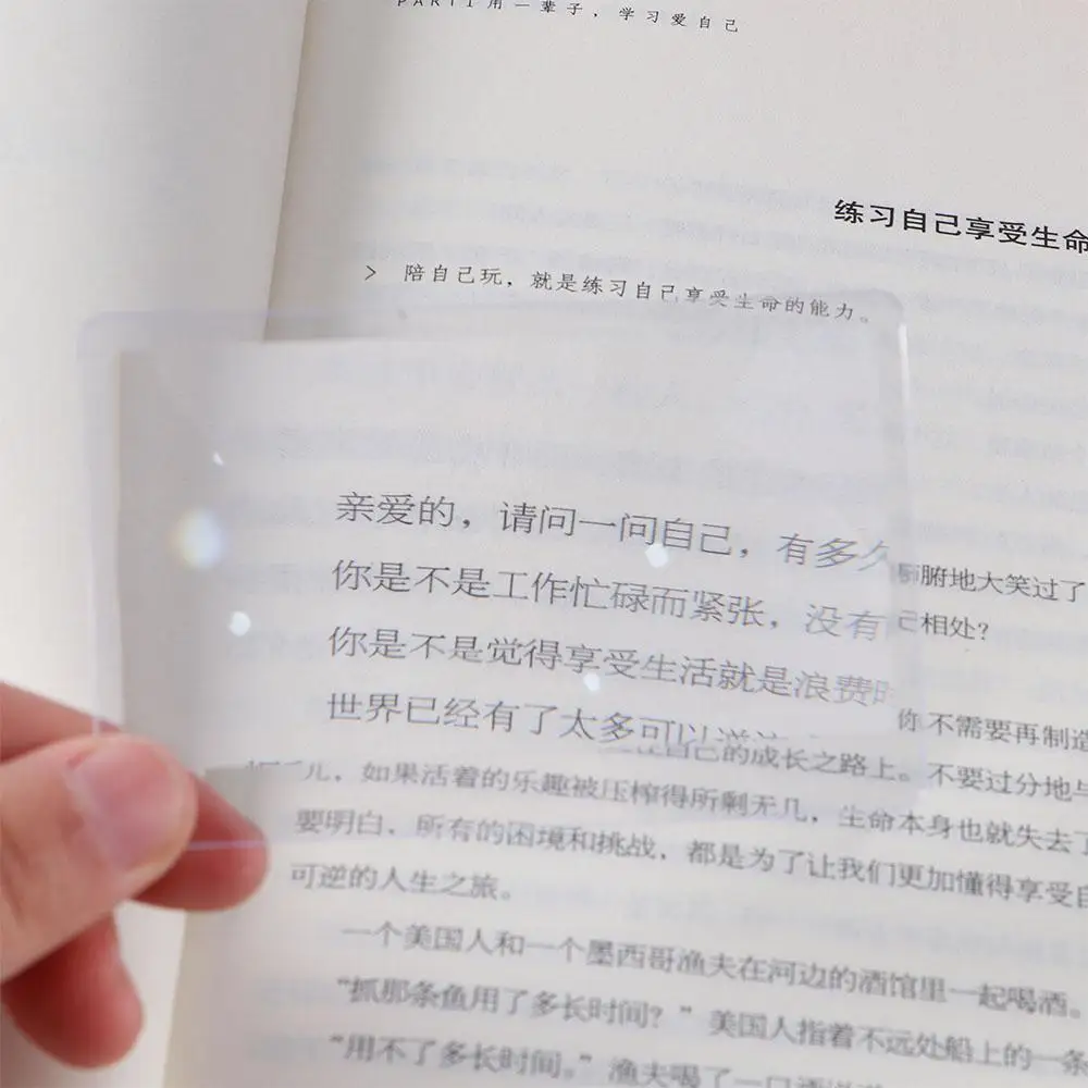 Description Picture 2 of item10 PCS Transparent Made Of Plastics Credit Card Shape Loupe Fresnel Lens Magnifiers Magnifying Glass
