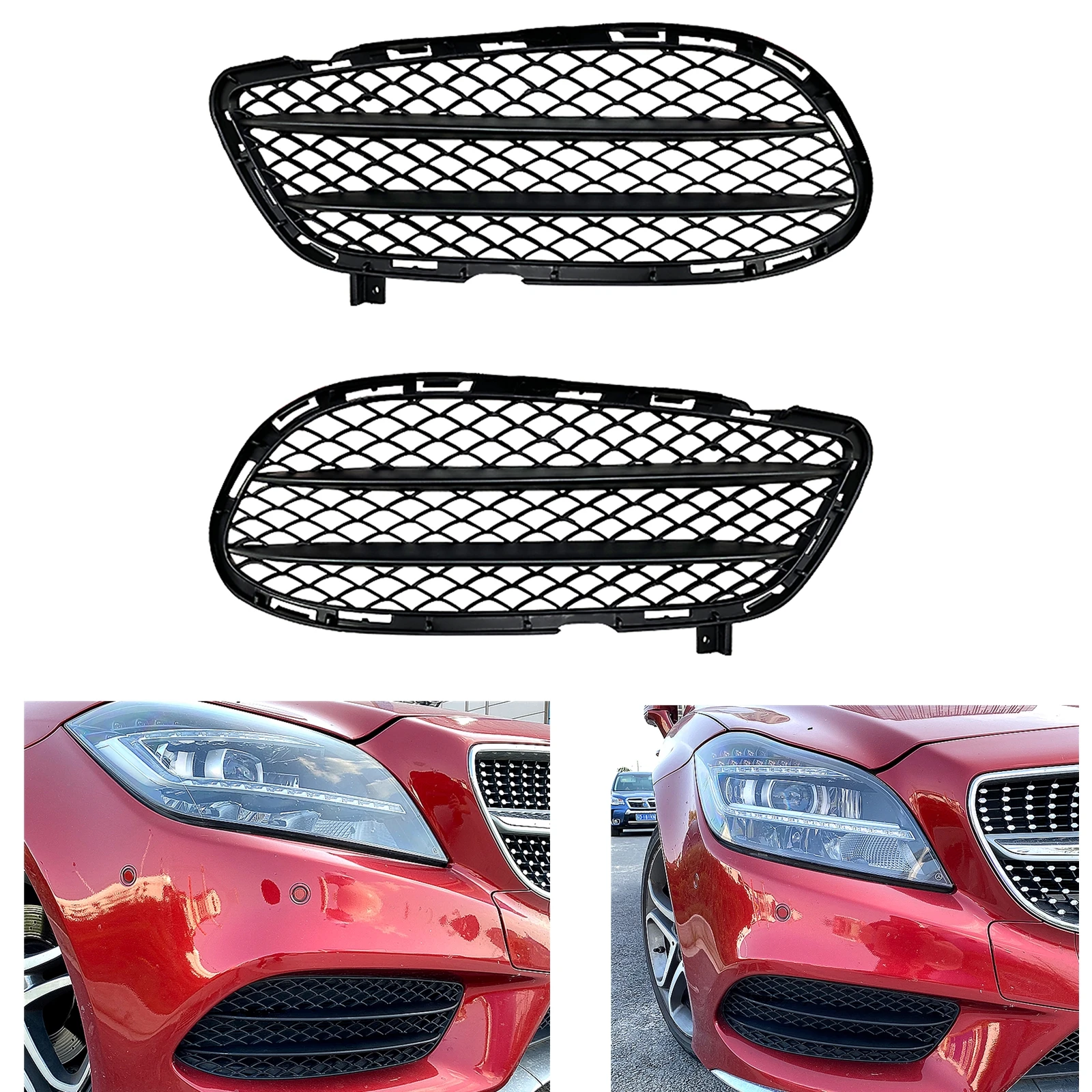 

Front Bumper Fog Light Intake Frame Grill Air Vent Cover Trim For Mercedes Benz CLS Class C218 CLS260 CLS300 AMG 2015-2017