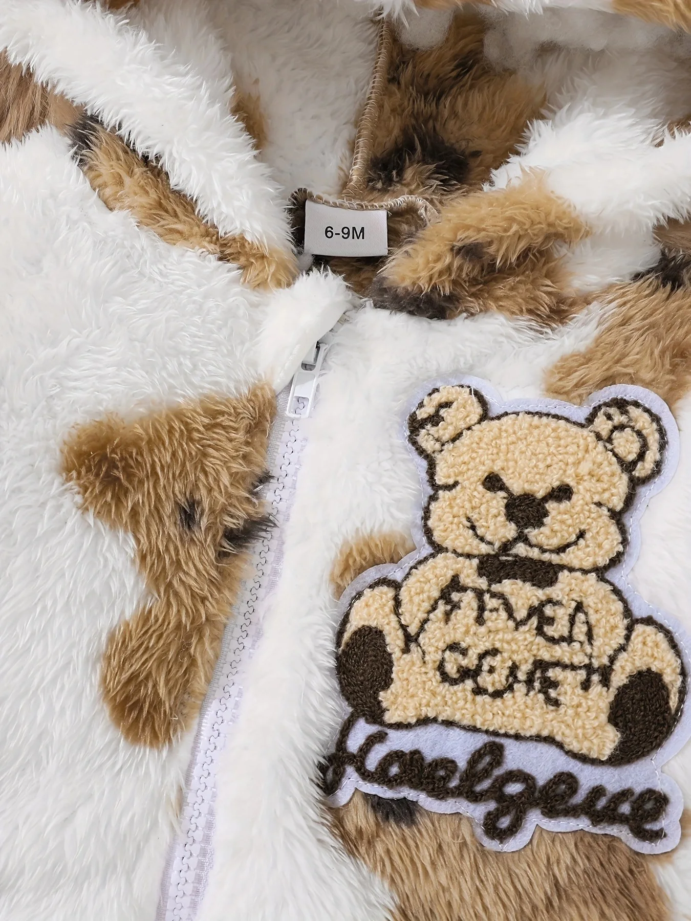 Baby boys Autumn and winter cute baby bear head pattern long-sleeved hooded sports coat