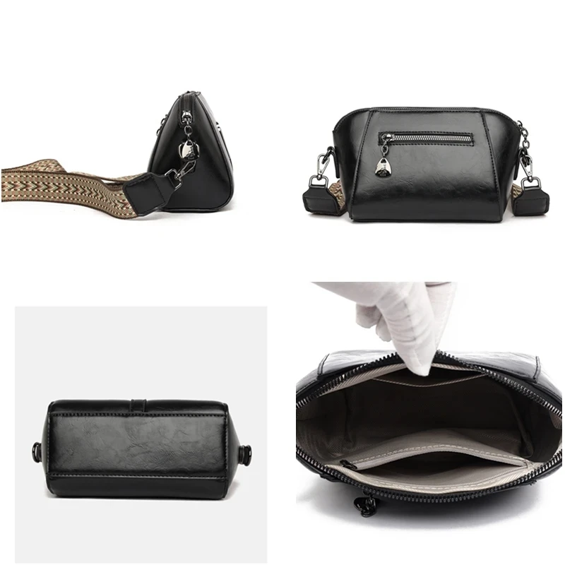 High Quality Small Crossbody Bag Women Trend Luxury Oil Wax Leather Shoulder Bag Fashion Ladies Handbag And Messenger Purse