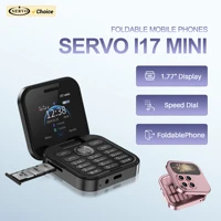 SERVO i17 Mini Tiny Flip Mobile Phone 2 SIM Standby Magic Voice FM Radio Flashlight Blacklist 1.77‘’ Small Square Foldable Phone 1