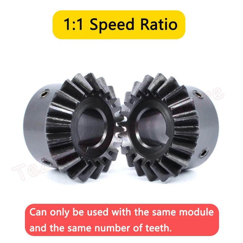 1pcs 1:1 Bevel Gear 1M/1.5M/2M 15 16 20 25 30 Teeth 90 Degrees Meshing Angle Steel Gears Finish Bore 5 6 8 10 12 14 15 16-30mm