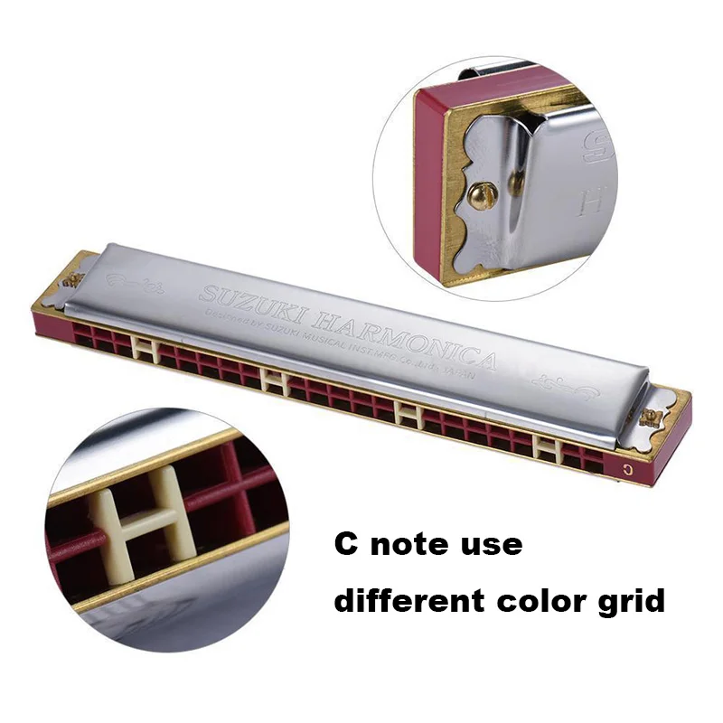 Suzuki Study-24 24 Holes Tremolo Harmonica