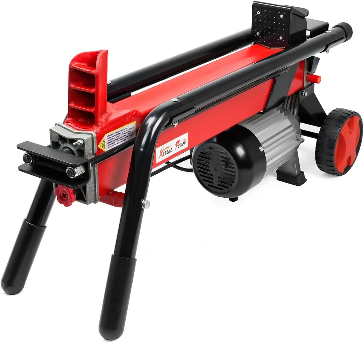 Stark USA Log Splitter Electric Portable 7-Ton Ram System Firewood Kindling Hydraulic Horizontal Full Beam Wood Splitting Cutter