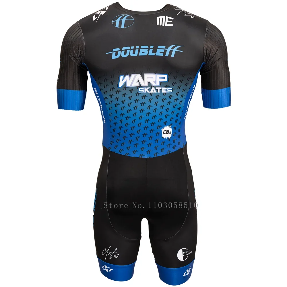 DoubleFF Triathlon Racing Suit Speed Inline Roller Skate Skinsuit Fast Skats Mtb Roller Skating Sport Jumpsuit major Set