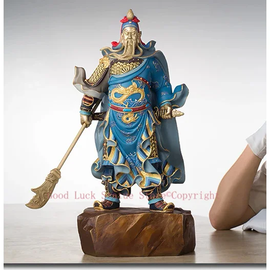 

christmas -Company home Porch lobby TOP efficacious Protection-Money Drawing fortune God GUAN GONG Guandi FENG SHUI statue