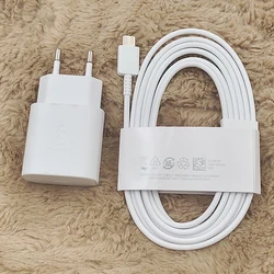 Samsung 25W EU USB - C Wall Charger with Super Fast Charging Capability - White EU Add 1.8M