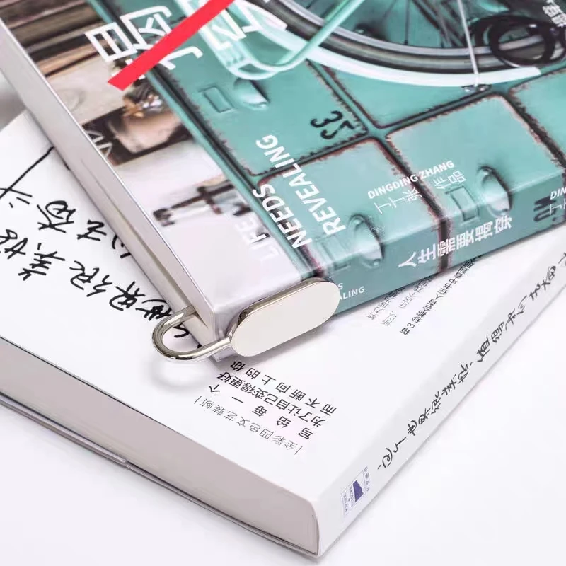 Metal Bookmark Bookmarks Stationery Supplies Simple Round Oval Metal Bookmarks Creactive Swan Neck Geometric Book Marks Reading Aid Tools Student Stationery Souvenir Gifts