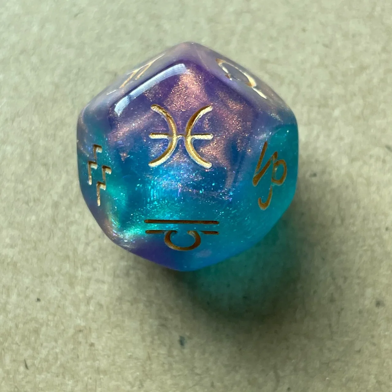Astrological Dice 12 Sided Multicolor Constellation Dice for Party Game Astrology Tarot Constellation Divination 3pcs/lot
