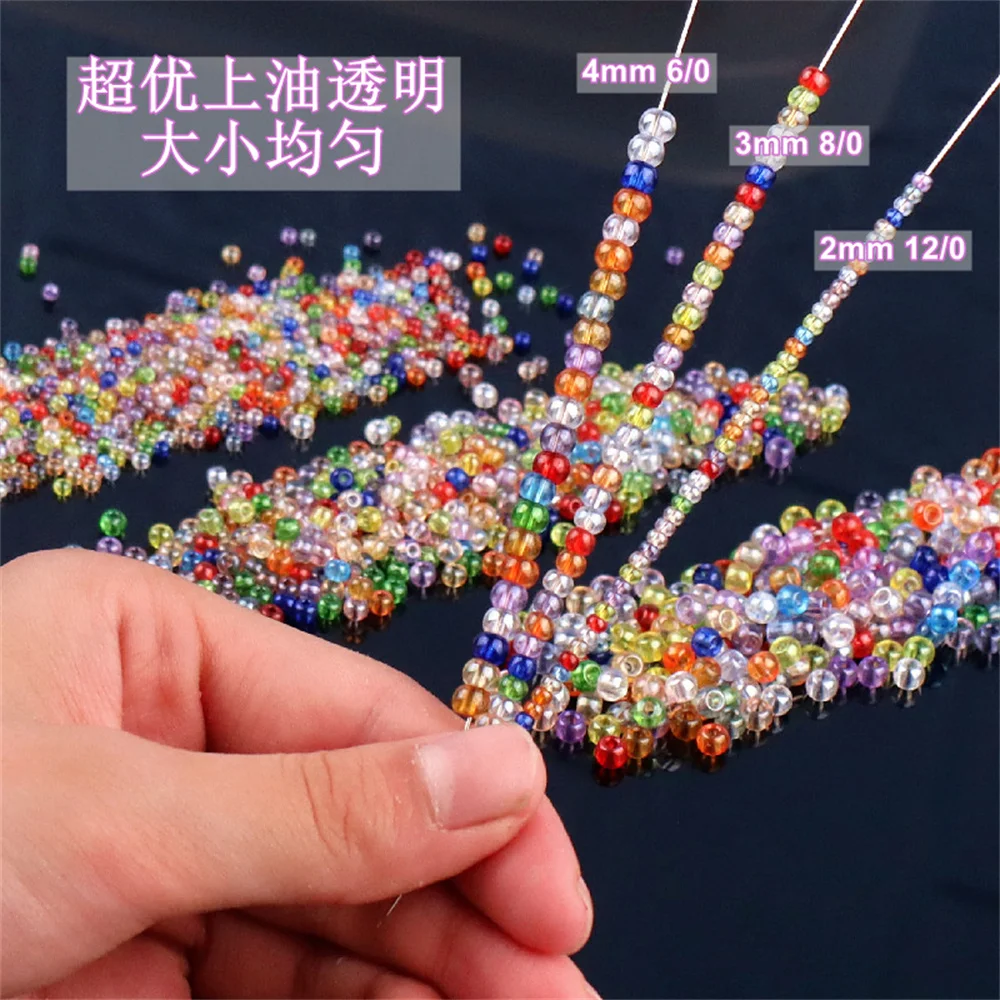 Vibrant Oling Transparent Glass Seed Beads for DIY Jewelry and Accessories