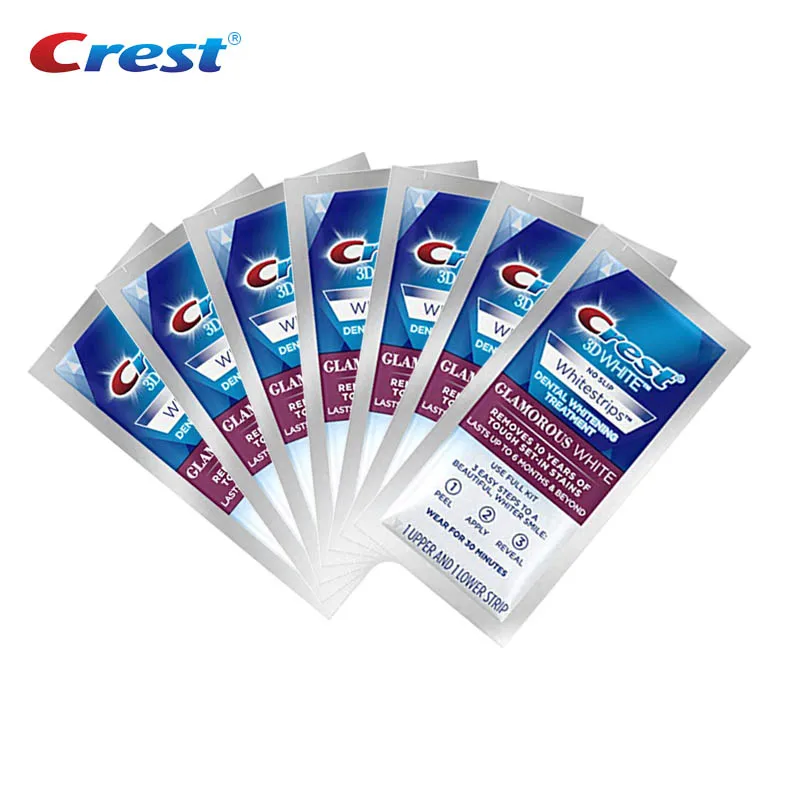 Teeth Whitening Strips Teeth Whitening Kit Crest 3D Whitestrips Glamorous White Professional Effect Dental Whitening No Slip Enamel Safe 3d White