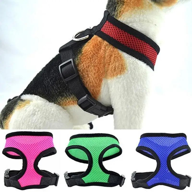 

Pet Small Dog Harness Adjustable Nylon Mesh Vest Puppy Cat Harness Collar for Chihuahua Pug Bulldog Cat Arnes Perro Pet Supplies