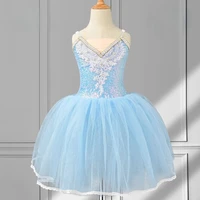 Vêtements pour enfants, costume de scène de princesse, vêtements pour enfants, fête, tutu élégant, justaucorps de ballet pour filles, robe, vêtements de danse 6
