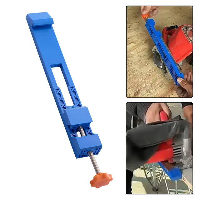 Pince De Base Réglable Pour Scie Circulaire Sur Rail - Plage De Serrage 145-208 Mm, Matériau ABS, Pour Machines De Découpe Sans Poussière 4 Pouces Et Machines à Marbre
