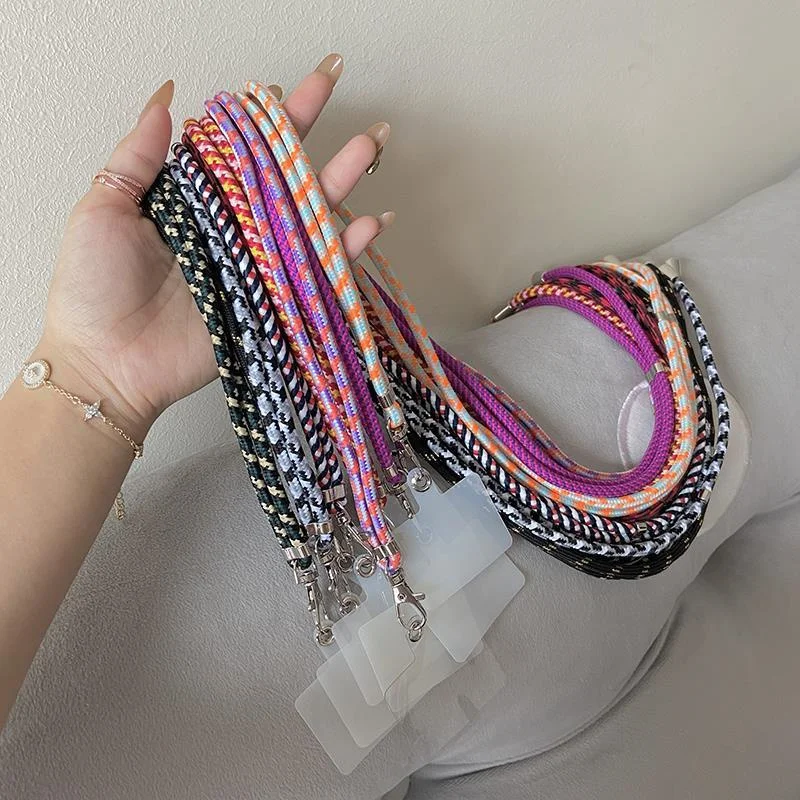 

Mobile Phone Case Patch Nylon Strap Mobile Phone Diagonal Strap With Adjustable Key Wallet Neck Strap With Gasket Phone Straps