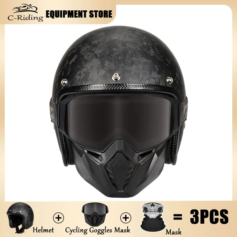 Motorcycle Open Helmet ECE Approved Motorcycle Moped 3/4 Half Helmet With Visor For Adult Men Women Extreme Comfort - View #12