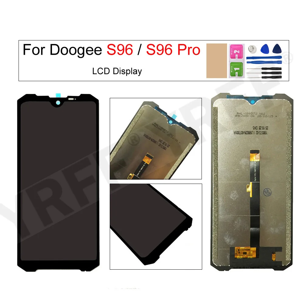 

LCD Display and Touch Screen Digitizer Assembly for Doogee S96 Pro, Phone LCD Screen Repair Replacement