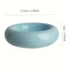 Cat Bowl Ceramic Cat Bowl Dish Pet Bowl Donut Shape Cat Food Bowl Anti-Fall Flip Bowl Non-slip Multiple Colors Shapes Snack Bowl 5