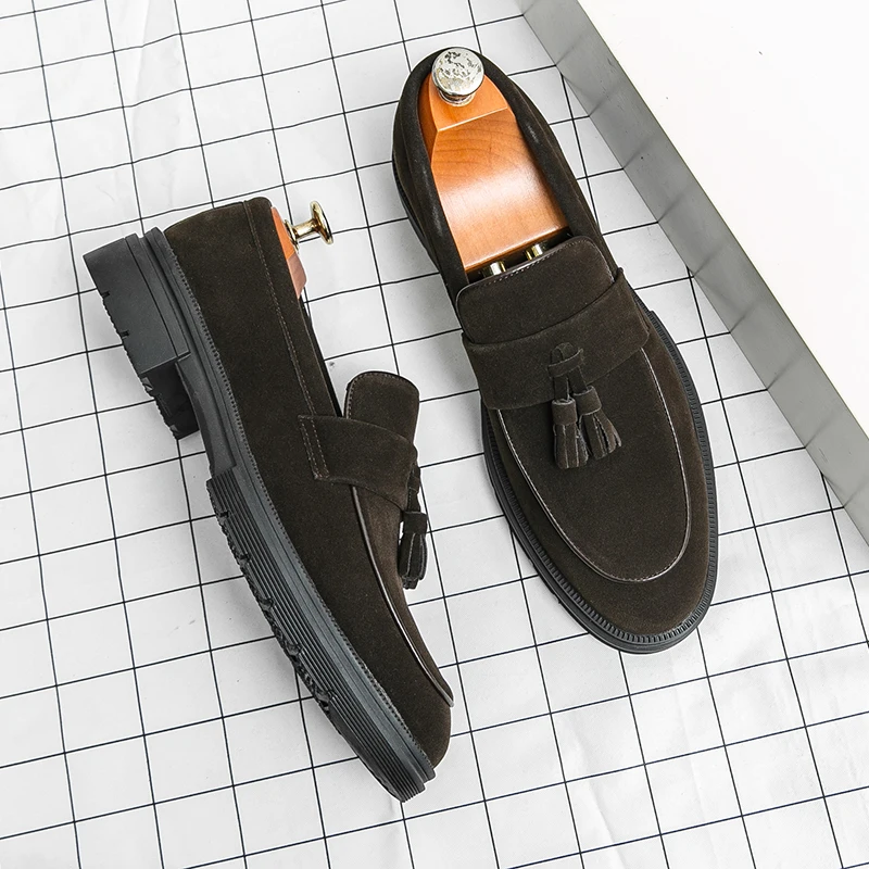 Hot Selling Soft Soled Comfortable Loafers Europe America Massage Soles Men's Commuting Work Shoes Party Men's Formal Shoes