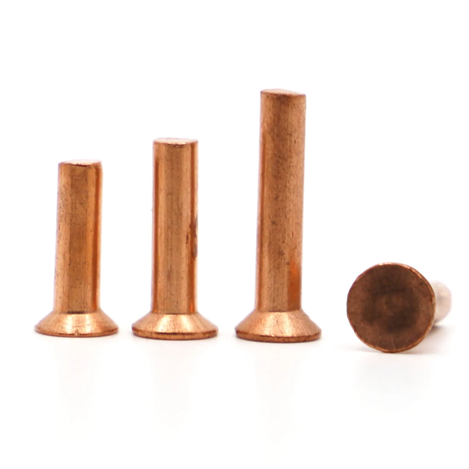 M2.0 M2.5 M3 M4 M5 M6 M8 Copper Countersunk Head Solid Rivets 1-50pcs