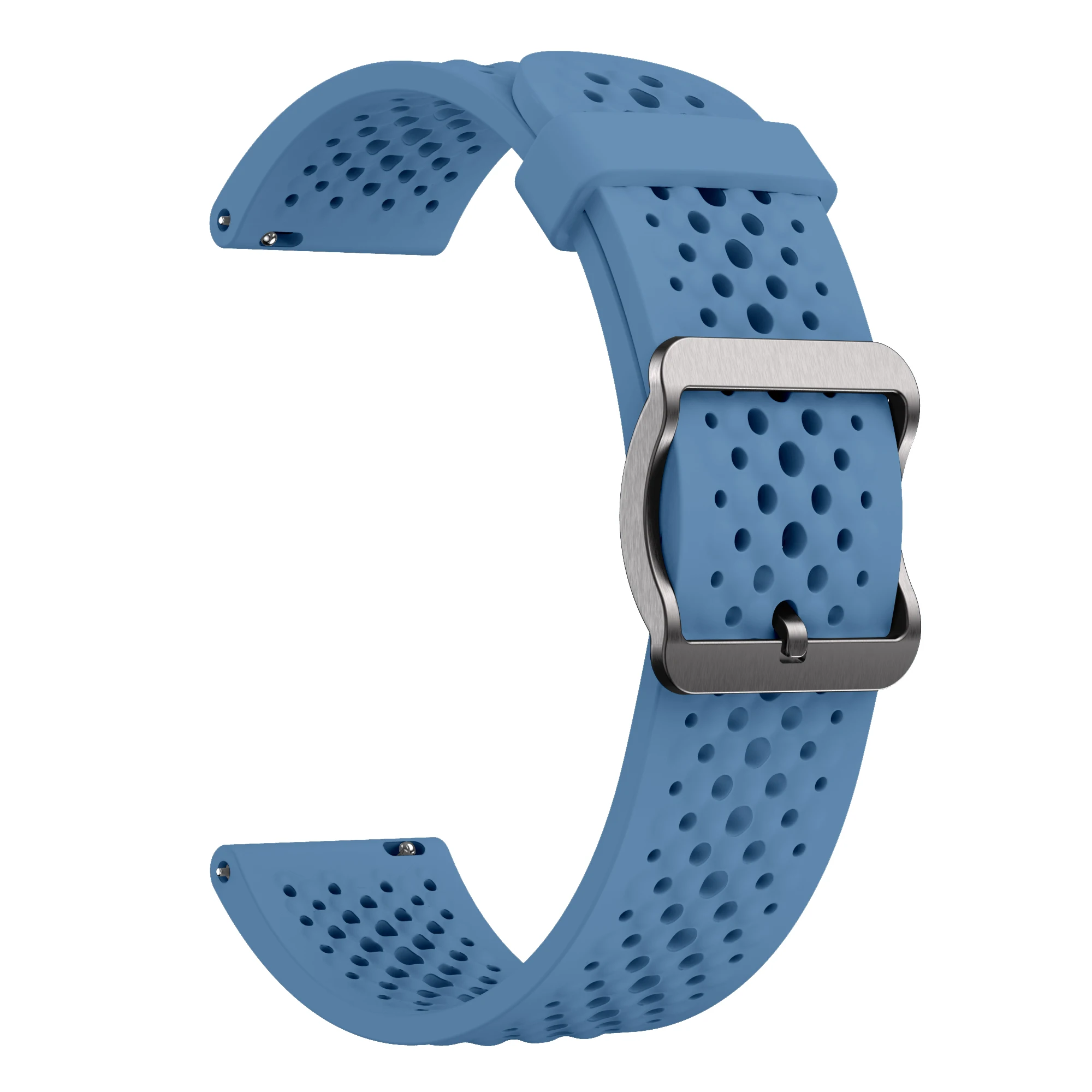 Breathable Silicone Sport Wristband, 22mm Strap