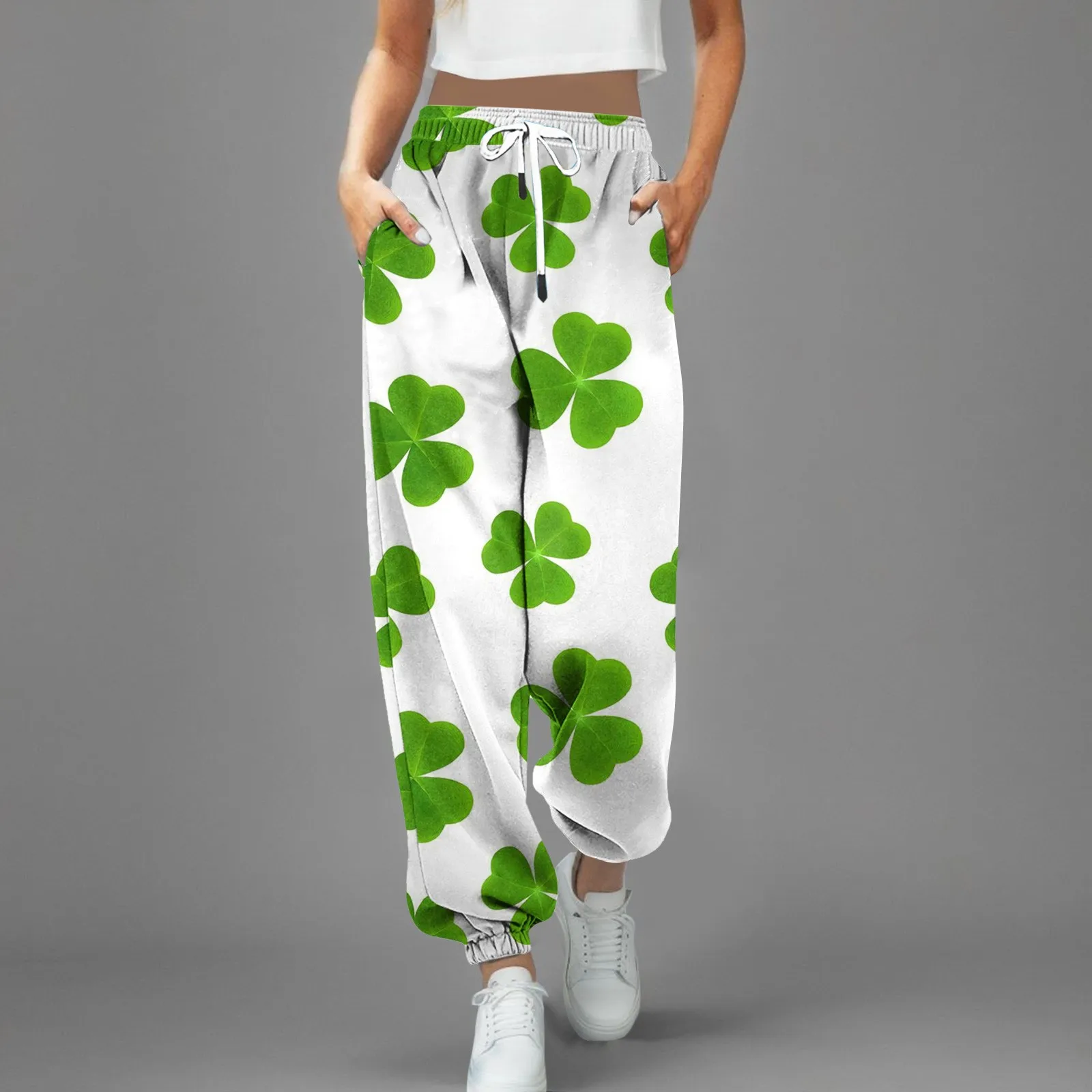 

St. Patrick's Day Women's Casual Trousers St. Pat's Day Printed Leggings Sports Graphic Green Carnival Festival