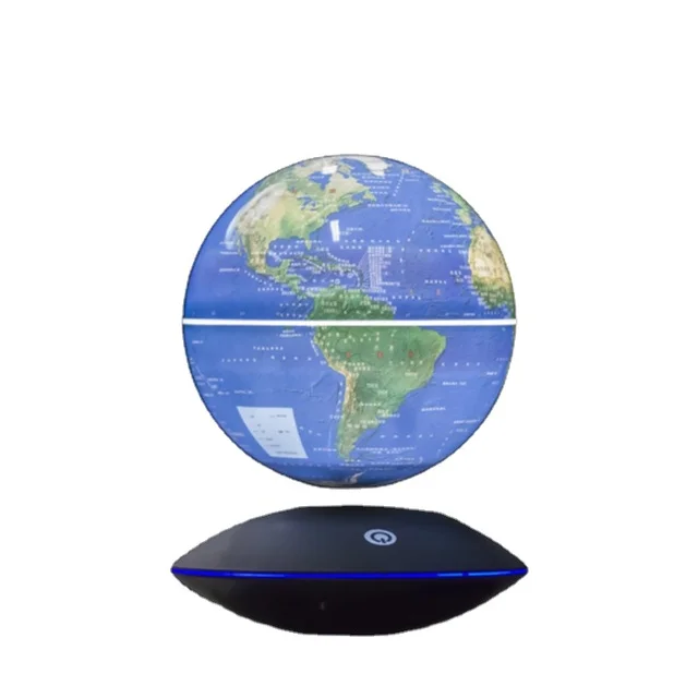 Magnetic Levitation Globe Map Light Home Office Decor Ball Floating Rotating 6 Inch World Earth Glob