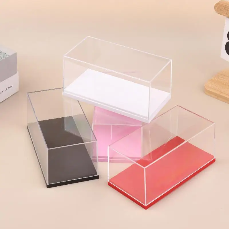 1Pcs 투명 아크릴 스토리지 박스 실용적인 1/43 다이 캐스트 모델 자동차 디스플레이 박스 DIY 방진 디스플레이 랙 장난감