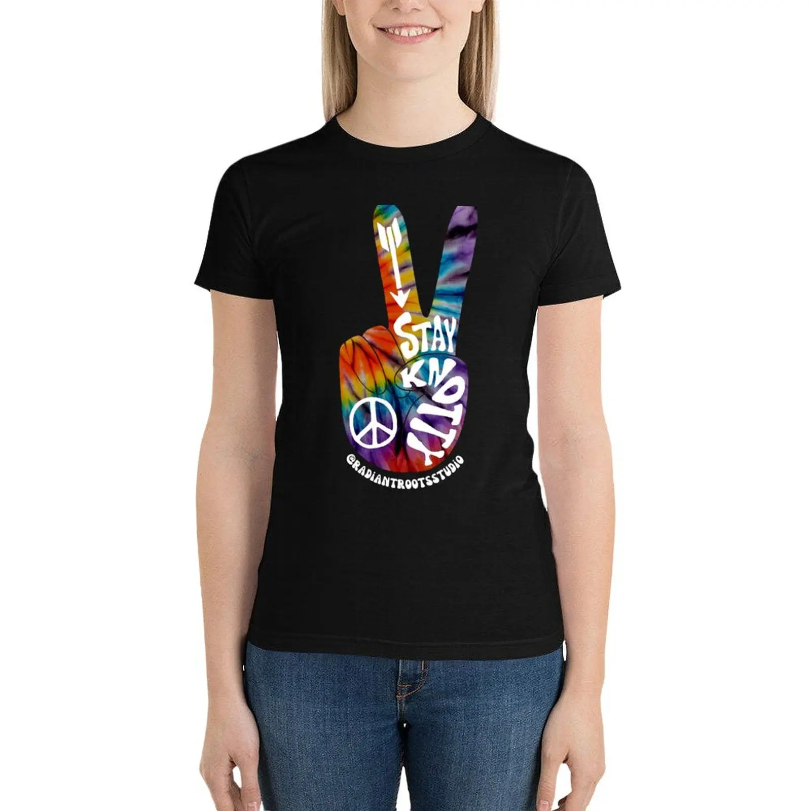 Stay Knotty (Tie Dye!) T-Shirt anime clothes hippie clothes Womens clothing