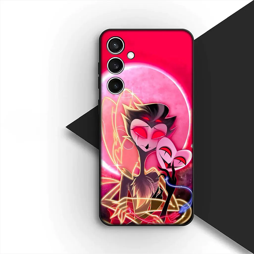Stylish Dust-Proof Phone Case featuring Hazbins Charlie, Angel, and Alastor Design