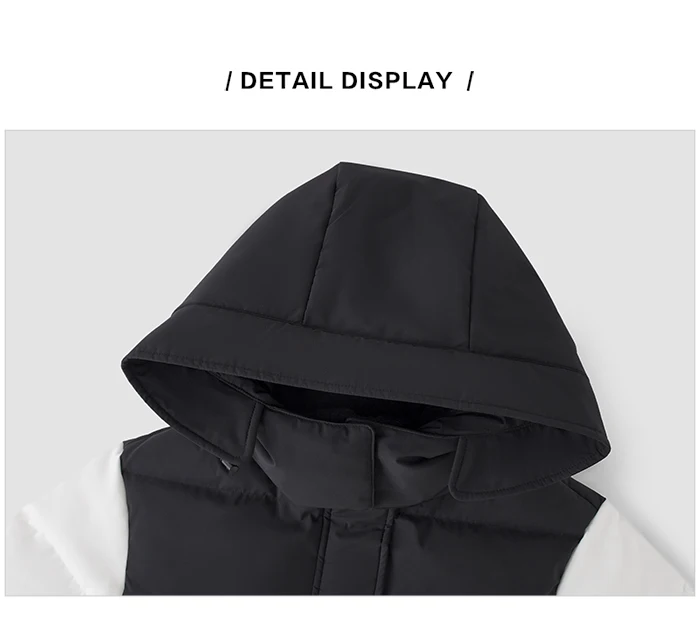 Chaqueta de plumas para mujer, larga, con capucha, moderna, para exteriores, invierno, nueva moda, con letras, abrigo grueso de tres capas, con almacenamiento de calor