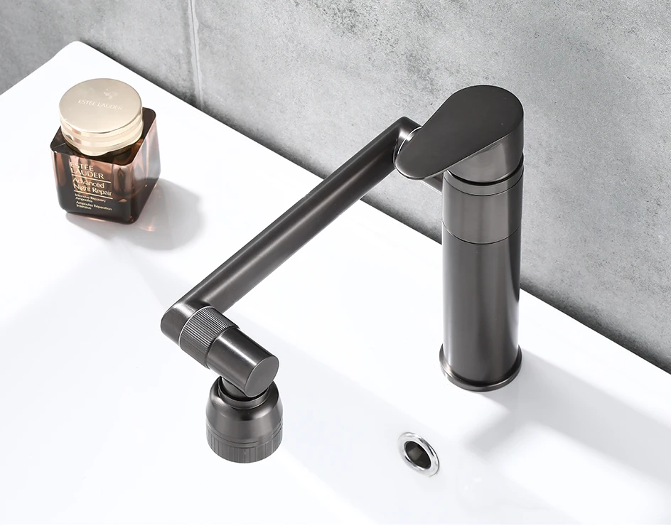 Height adjustable bathroom sink faucets with cool shape