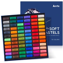 Arrtx 72 Colors Painting Crayons Soft Pastel Art Drawing Set Non Toxic Mini Colored Chalk for Drawing Sketch Graffiti