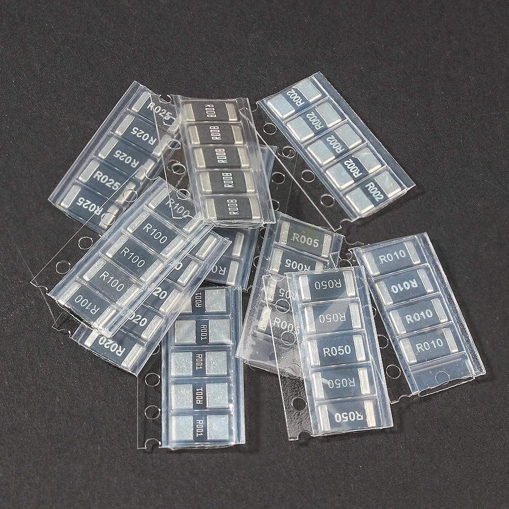 50PCS 2512 SMD Resistor Kit igmopnrq Assorted Kit R001 R002 R005 R008 R010 R015 Low Resistance Resistor Pack 1% Set of Resistor