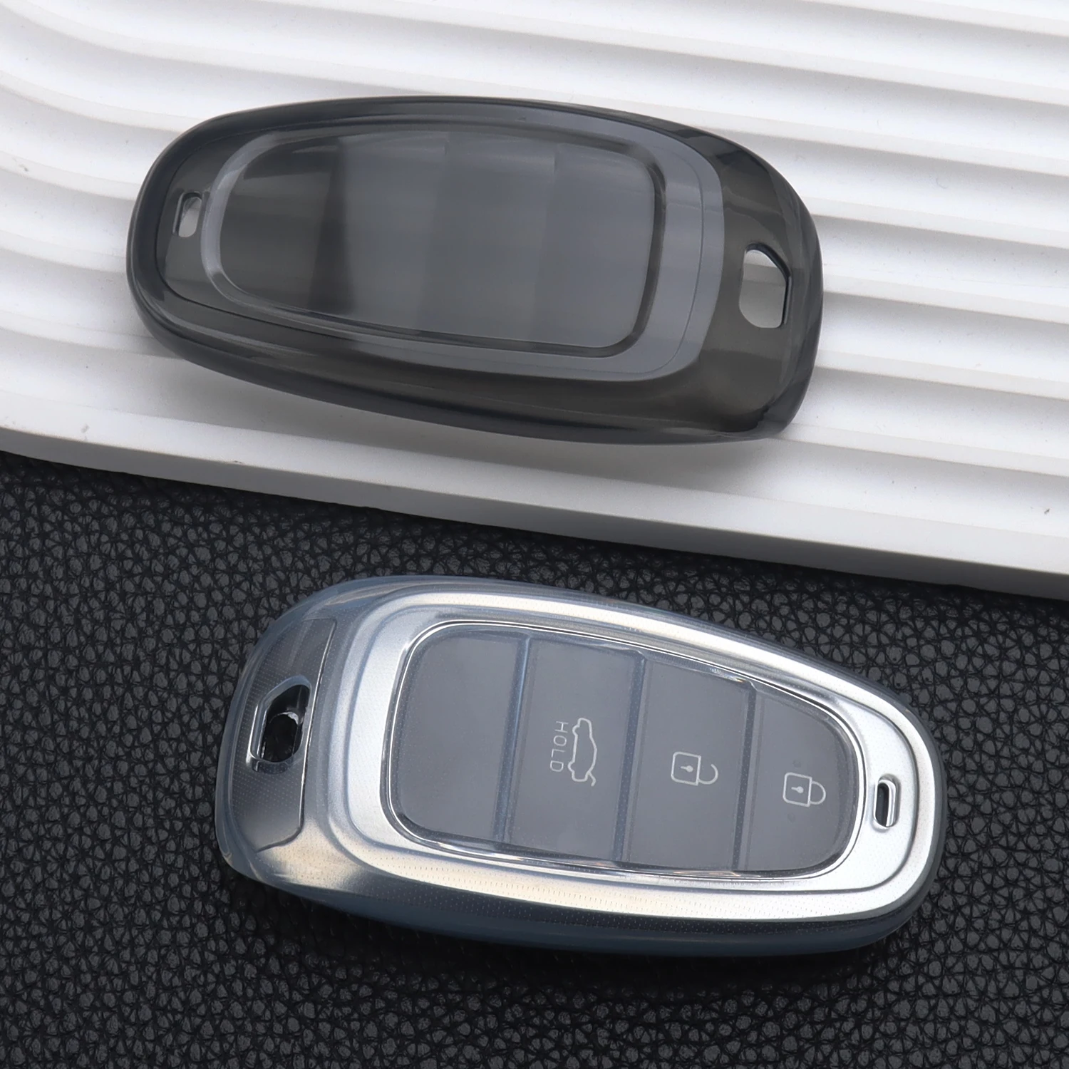Tpu Car Key Case for Hyundai Tucson Sonata Solaris Hybrid Nexo NX4 Santafe DN8 Key Cover Holder Protector Shell Car Accessories