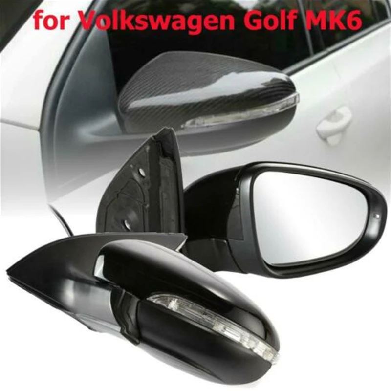 

Электрическое зеркало заднего вида для Volkswagen Golf MK6, зеркало с боковым подогревом и светильник поворота 5KD857501 5KD857502