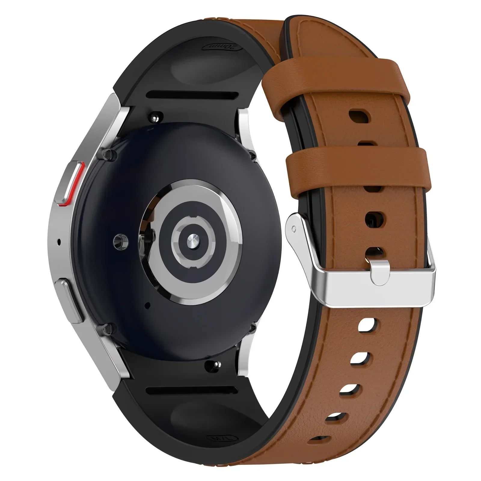 รูปสินค้า สายนาฬิกาหนังแท้ Samsung Galaxy Watch 5 Pro 45มม. ยืดหยุ่น ทนทาน