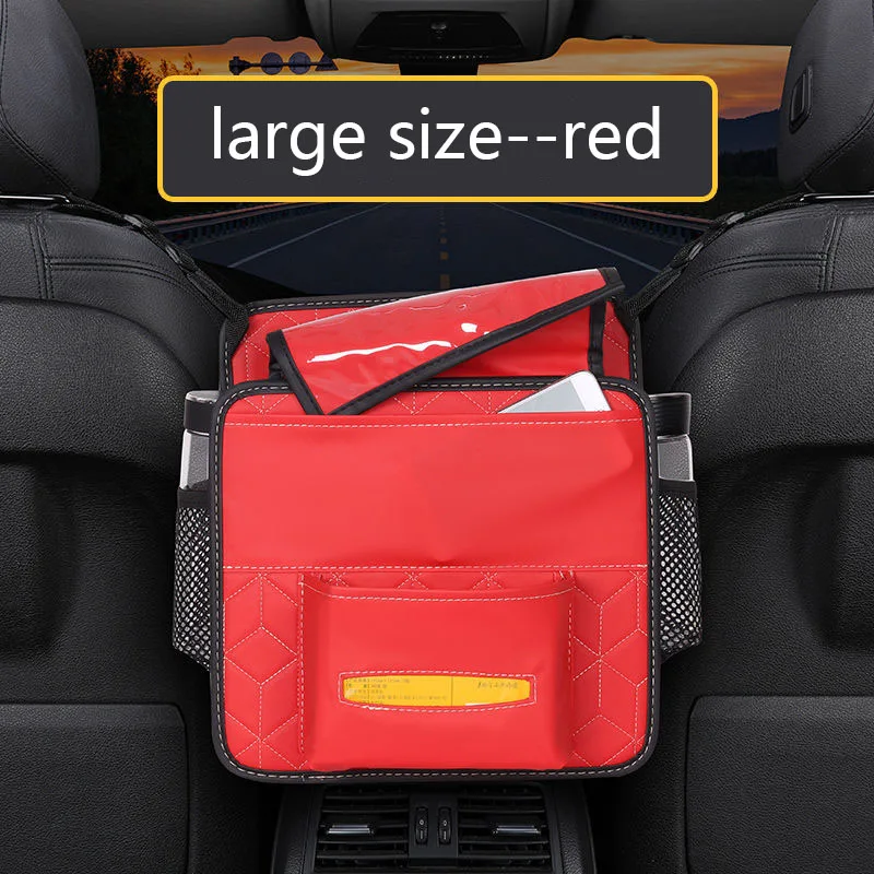 Leather Car Storage Bag Touchable Screen Multifunctional Car