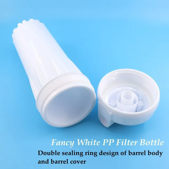 10 Hüvelykes Fehér Divatos Külső Csatszűrő Palack Új Pp Anyag Dupla Tömítő Gyűrű Szivárgásbiztos Robbanásbiztos Szűrőhordó - Image 3