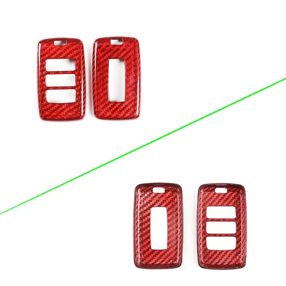 

Красный чехол из настоящего углеродного волокна для автомобильного ключа для Jaguar E-PACE E PACE аксессуары