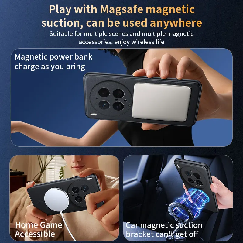 Luxury Leather Full Protective Business Case with Magnetic Lens Shield