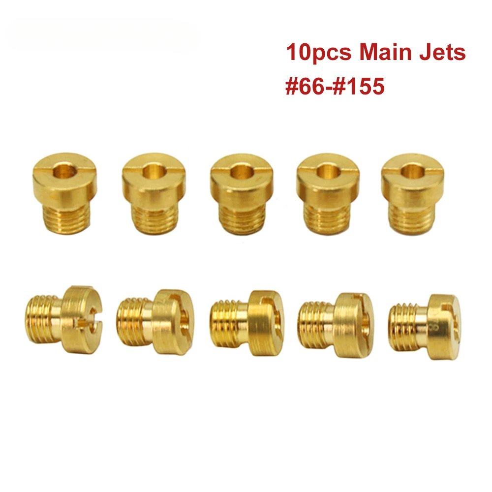 

10pcs/set M6 6mm Thread Carburetor Main Jets Kit #66-#155 For Dellorto PHBH PHBL FRD PHF VHB VHSH Injector Nozzle New