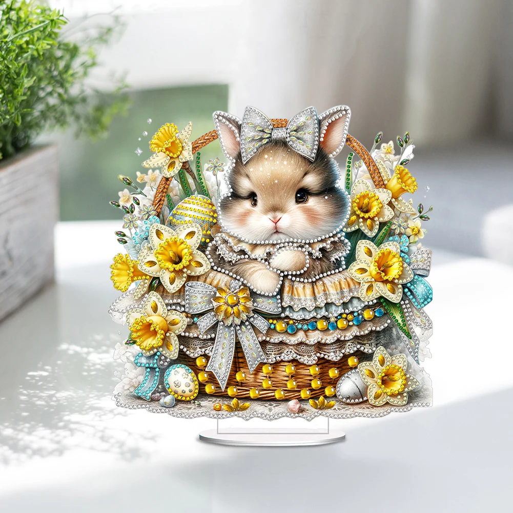 Creative Easter Table Top Diamond Painting Ornament Kits Rabbit Lamb Chick Egg Special Shape Desktop Diamond Art Kits Home Decor