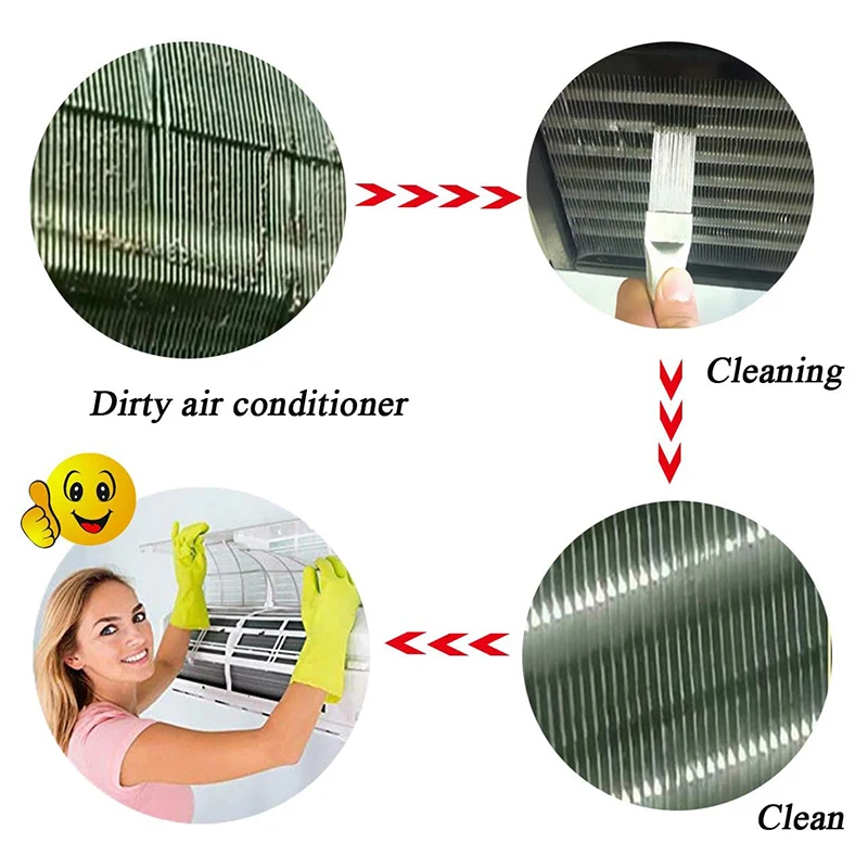 Air Conditioner Fin Comb Stainless Steel Condenser and Radiator Fin Straightener Cleaner Maintenance Tool