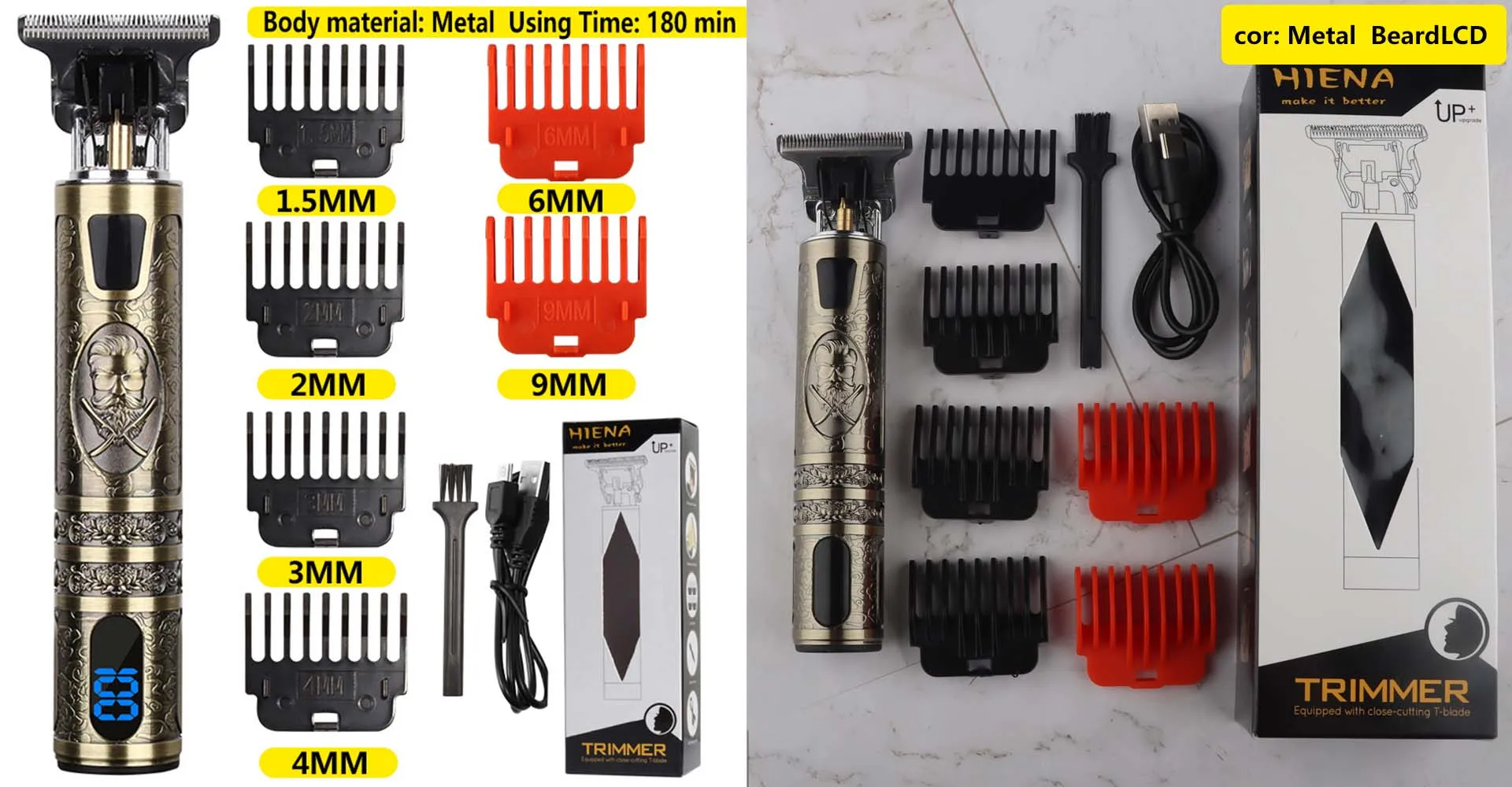 Hot Sale Vintage T9 Electric Cordless Hair Cutting Machine Professional