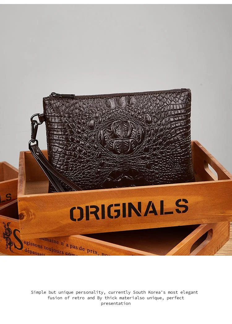 2025 Nei Krokodil Aktentasch fir Männer - Héichqualitativ PU Lieder Clutch Tasch, Moud Grousskapazitéit Organizer Tasch, Trendy Handtasch fir jonk Professioneller_voghion.com